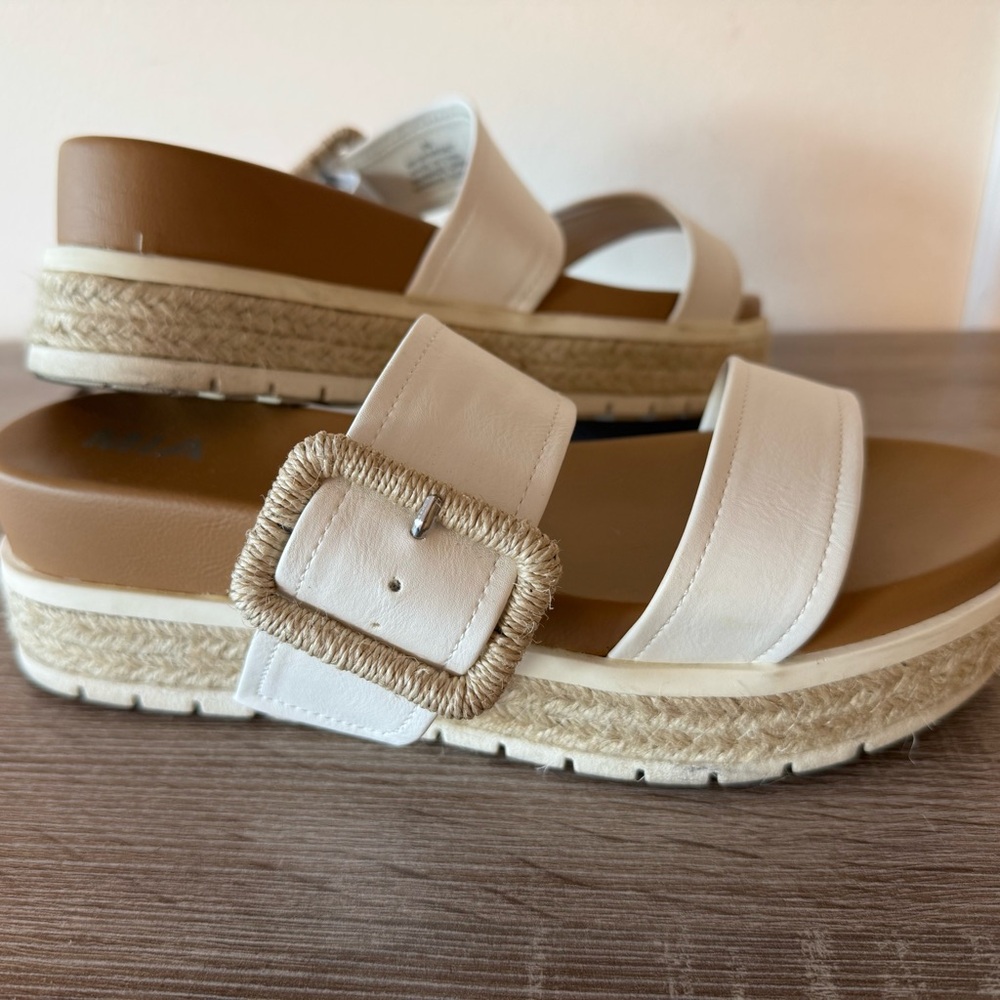 MIA White Double Strap Platform Slide Sandal - Picture 6 of 11